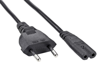 Кабель Premier 5-180 IEC C7 (2-pin) Евровилка 1.5м (5-180(0.75) 1.5) черный (Bulk) от магазина РЭССИ