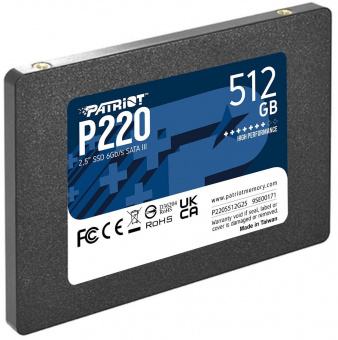 Накопитель SSD Patriot SATA III 512Gb P220S512G25 P220 2.5" от магазина РЭССИ