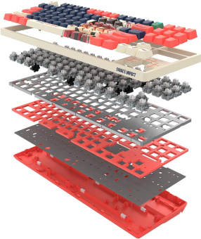 Клавиатура A4Tech Bloody AT87 Proxy Boom механическая бежевый/красный USB for gamer LED (AT87) от магазина РЭССИ