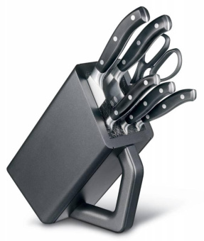 Набор ножей кухон. Victorinox Grand Maitre Cutlery Block (7.7243.6) компл.:6шт с подставкой черный подар.коробка от магазина РЭССИ