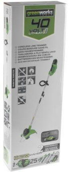 Триммер электрический Greenworks G40LT аккум. разбор.штан. реж.эл.:леска от магазина РЭССИ