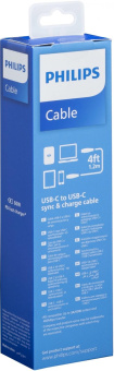 Кабель Philips DLC8601 USB Type-C (m)-USB Type-C (m) 1.2м черный коробка (упак.:1шт) от магазина РЭССИ
