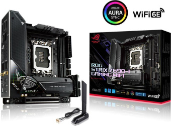 Материнская плата Asus ROG STRIX Z690-I GAMING WIFI Soc-1700 Intel Z690 2xDDR5 mini-ITX AC`97 8ch(7.1) 2.5Gg RAID+HDMI от магазина РЭССИ