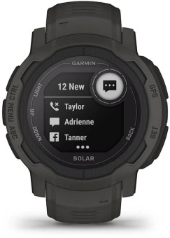 Смарт-часы Garmin Instinct 2 Solar 45мм 0.9" AMOLED корп.черный силикон рем.черный (010-02627-00) от магазина РЭССИ