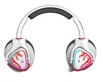 Наушники с микрофоном A4Tech Bloody MR720 белый/красный мониторные BT/Radio оголовье (MR720 NARAKA) от магазина РЭССИ