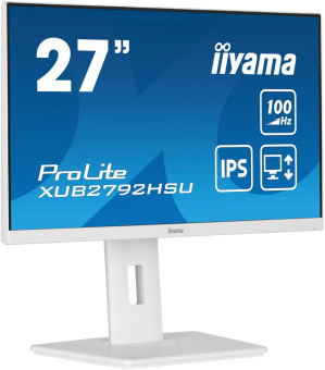 Монитор Iiyama 27" ProLite XUB2792HSU-W6 белый IPS LED 0.4ms 16:9 HDMI M/M матовая HAS Piv 1300:1 250cd 178гр/178гр 1920x1080 100Hz DP FHD USB 5.7кг от магазина РЭССИ