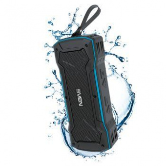 Колонка порт. Sven PS-220 черный/синий 10W 2.0 BT/3.5Jack/USB 10м 1200mAh (SV-016470) от магазина РЭССИ