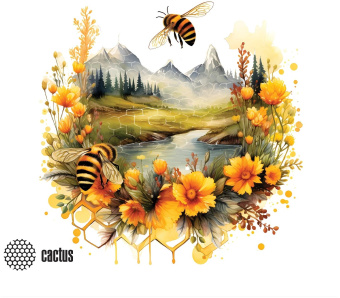 Коврик для мыши Cactus Honeybee 220x180x2мм (CS-MP-P09XS) от магазина РЭССИ