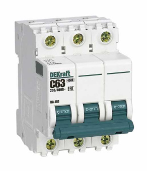 Выключатель автоматический ВА-101 3P 63А C 4.5кА от магазина РЭССИ