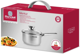Ковш Rondell Merkur RDS-1222 1.3л. d=16см (с крышкой) стальной от магазина РЭССИ