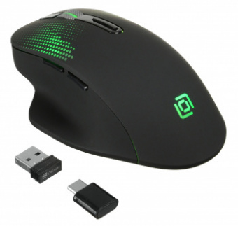 Мышь Оклик 636LWC черный оптическая (1600dpi) беспроводная USB/USB-C для ноутбука (6but) от магазина РЭССИ