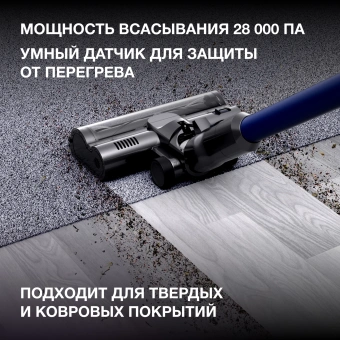 Пылесос ручной Hyundai HYV-S7970 500Вт серый/синий от магазина РЭССИ