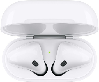 Гарнитура вкладыши Apple AirPods 2 A2032,A2031,A1602 белый беспроводные bluetooth в ушной раковине (MV7N2CH/A) от магазина РЭССИ
