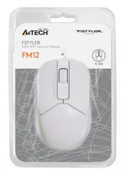 Мышь A4Tech Fstyler FM12S белый оптическая (1200dpi) silent USB (3but) от магазина РЭССИ
