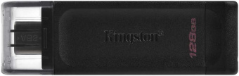 Флеш Диск Kingston 128Gb DataTraveler 70 Type-C DT70/128GB USB3.2 черный от магазина РЭССИ