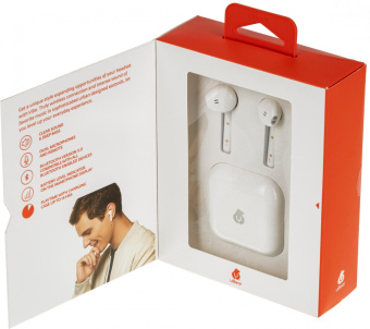 Гарнитура вкладыши uBear Vibe белый беспроводные bluetooth в ушной раковине (TW03WH01-BD) от магазина РЭССИ