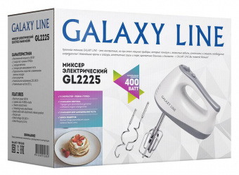 Миксер ручной Galaxy Line GL 2225 400Вт белый/серый от магазина РЭССИ
