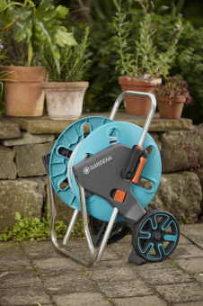 Тележка для шланга Gardena CleverRoll M черный шланг в компл. 20м (18513-35.000.00) от магазина РЭССИ
