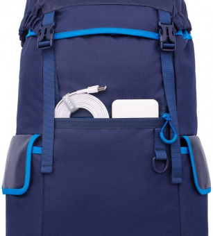 Рюкзак для ноутбука 17.3" Riva 5361 синий полиуретан женский дизайн от магазина РЭССИ