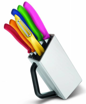 Набор ножей кухон. Victorinox 6.7127.6L14 компл.:6предм. с подставкой ассорти подар.коробка от магазина РЭССИ