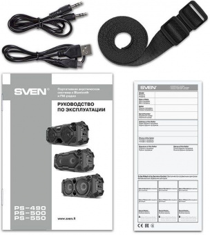 Колонка порт. Sven АС PS-500 черный 36W 1.0 BT/3.5Jack 10м 2000mAh (SV-018757) от магазина РЭССИ