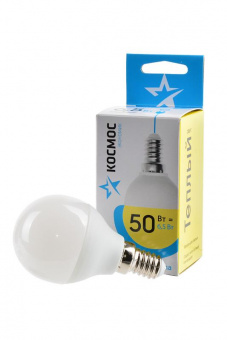 Лампа светодиодная КОСМОС ЭКОНОМИК/BASIC LED6.5wGL45E1430 6.5Вт E14 3000K BL1 от магазина РЭССИ