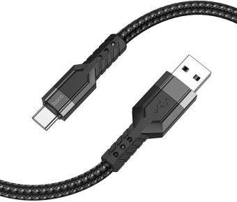 Кабель Hoco U110 Type-C USB (m)-USB Type-C (m) 1.2м черный коробка от магазина РЭССИ