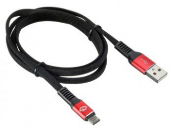 Кабель Digma MICROUSB-1.2M-FLAT-BLKR USB (m)-micro USB (m) 1.2м черный/красный плоский от магазина РЭССИ