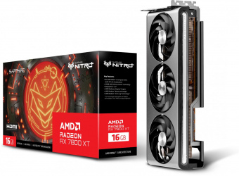 Видеокарта Sapphire PCI-E 4.0 11330-01-20G NITRO+ RX 7800 XT GAMING OC AMD Radeon RX 7800XT 16384Mb 256 GDDR6 2254/16000 HDMIx2 DPx2 HDCP Ret от магазина РЭССИ