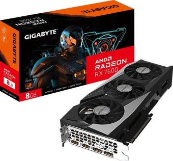 Видеокарта Gigabyte PCI-E 4.0 GV-R76GAMING-8GD AMD Radeon RX 7600 8Gb 128bit GDDR6 2250/18000 HDMIx2 DPx2 HDCP Ret от магазина РЭССИ