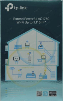 Повторитель беспроводного сигнала TP-Link RE450 AC1750 10/100/1000BASE-TX белый от магазина РЭССИ