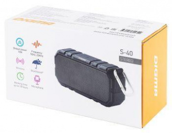Колонка порт. Digma S-40 черный 10W 1.0 BT 2000mAh (SP4010B) от магазина РЭССИ