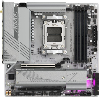 Материнская плата Gigabyte B650M A ELITE AX ICE SocketAM5 AMD B650 4xDDR5 mATX AC`97 8ch(7.1) 2.5Gg RAID+HDMI+DP от магазина РЭССИ
