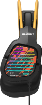 Наушники с микрофоном A4Tech Bloody G565 черный/рисунок 0.2м мониторные оголовье (G565 ENERGY BLACK) от магазина РЭССИ