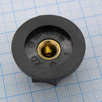 Ручка MF-B02 чёрная, d=6.4 мм, с винтом от магазина РЭССИ