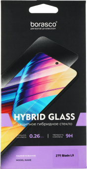 Защитное стекло для экрана BoraSCO Hybrid Glass прозрачный для ZTE Blade L9 2.5D антиблик. 1шт. (70012) от магазина РЭССИ