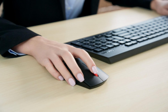 Клавиатура + мышь Lenovo Combo 4X30H56821 клав:черный мышь:черный USB беспроводная от магазина РЭССИ