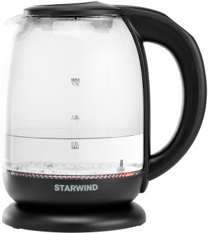 Чайник электрический Starwind SKS4517 1.7л. 2200Вт черный (корпус: стекло) от магазина РЭССИ