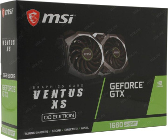 Видеокарта MSI PCI-E GTX 1660 SUPER VENTUS XS NVIDIA GeForce GTX 1660SUPER 6144Mb 192 GDDR6 1530/14000 HDMIx1 DPx3 HDCP Ret от магазина РЭССИ
