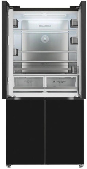 Холодильник Weissgauff WCD 510 Built-in Inverter NoFrost Black Glass 2-хкамерн. черный инвертер от магазина РЭССИ