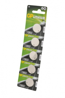 Элемент питания GP Lithium CR2032-2CR5 CR2032 BL5 от магазина РЭССИ