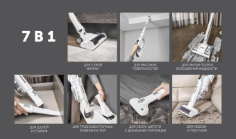 Пылесос моющий Polaris Пылесос моющий портативный PVCW 8090 Белый POLARIS 500Вт белый/белый от магазина РЭССИ