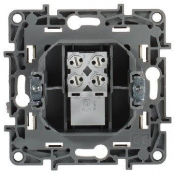 Розетка телеф. Legrand Etika 672340 скрыт. слоновая кость от магазина РЭССИ