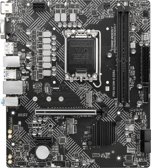 Материнская плата MSI PRO H610M-G DDR4 Soc-1700 Intel H610 2xDDR4 mATX AC`97 8ch(7.1) GbLAN+VGA+HDMI+DP от магазина РЭССИ