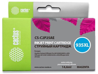Картридж струйный Cactus CS-C2P25AE №935XL пурпурный (14.6мл) для HP DJ Pro 6230/6830 от магазина РЭССИ