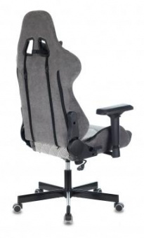 Кресло игровое Zombie VIKING 7 KNIGHT Fabric серый Loft ромбик текстиль/эко.кожа с подголов. крестов. металл от магазина РЭССИ