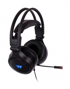 Наушники с микрофоном Thermaltake Riing Pro черный накладные USB оголовье (GHT-RPR-DIECBK-29) от магазина РЭССИ