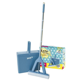 Набор для уборки YORK Изи губчатая швабра и ведро с отжимом 2 запаски 072060 от магазина РЭССИ