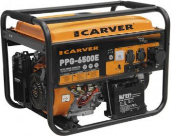 Генератор Carver PPG- 6500Е 5.5кВт от магазина РЭССИ