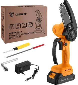 Цепная пила Deko DKCHS 20-4 аккум. дл.шины:4"(10cm) 1аккум. 2Ач ЗУ (063-4308) от магазина РЭССИ